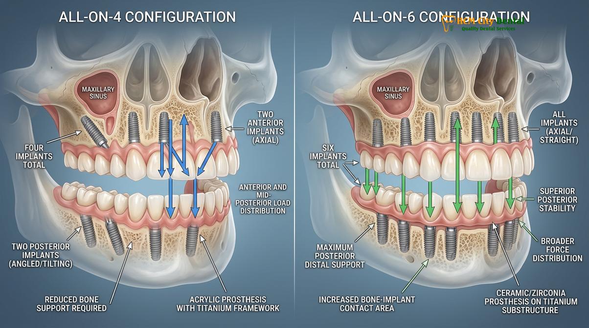 Clinical case study related to all on 4 dental implants cost ho chi minh city