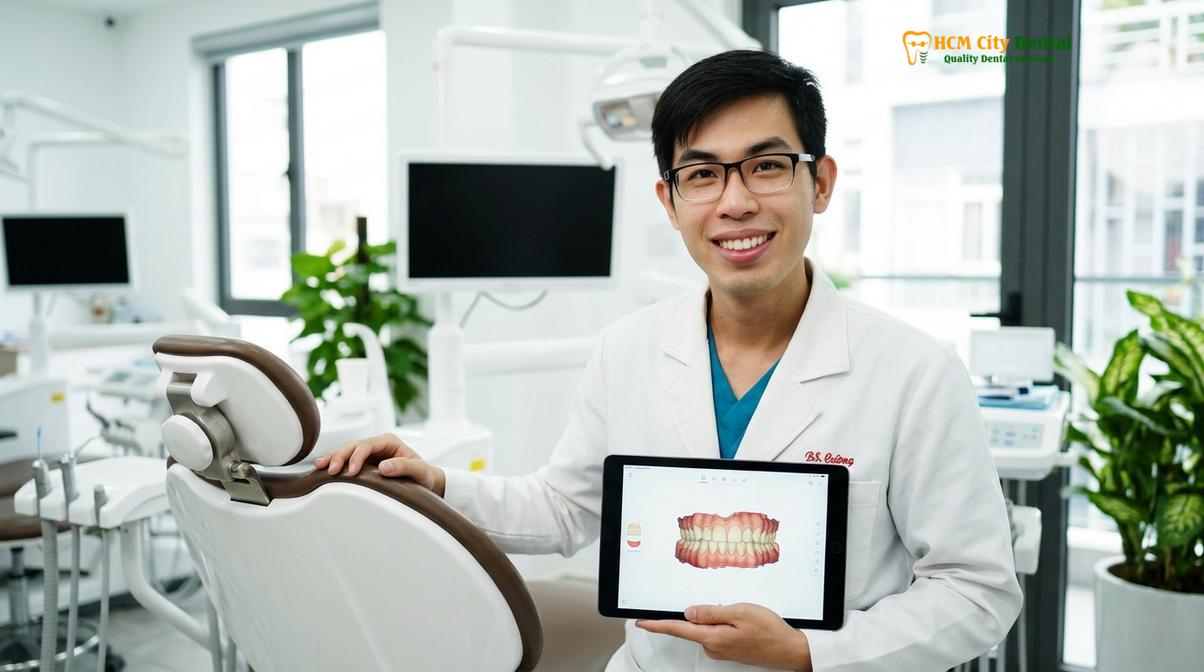 Dr. Nguyen Van Cuong providing expert dental consultation.