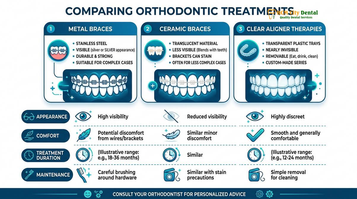 Summary diagram of braces before and after
