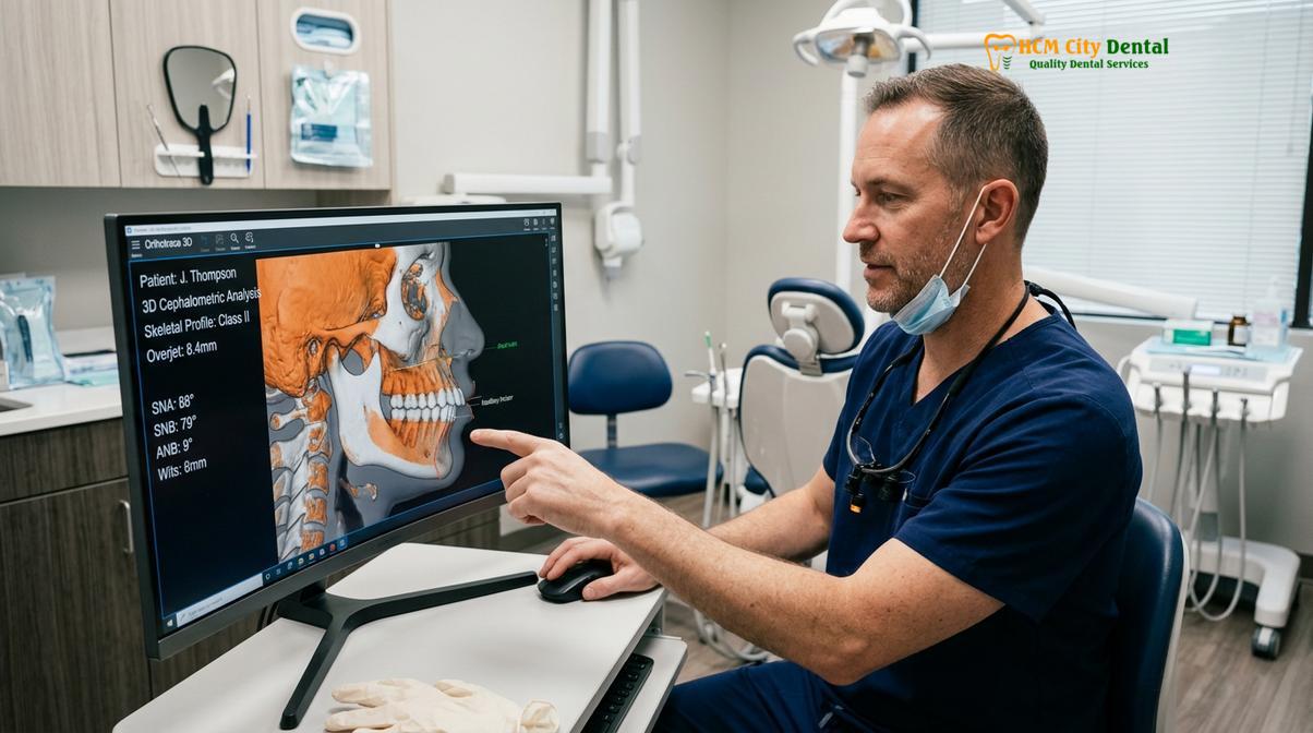 Clinical photography related to buck teeth braces