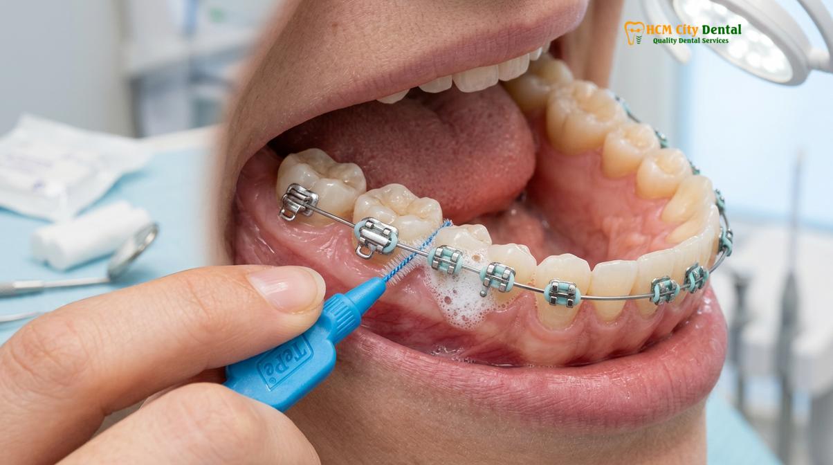 Clinical photography related to can i whiten my teeth with braces