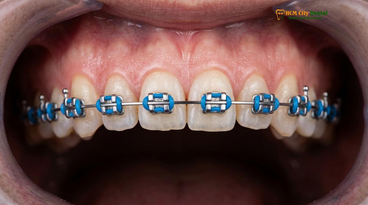 Clinical illustration of cheap dental braces