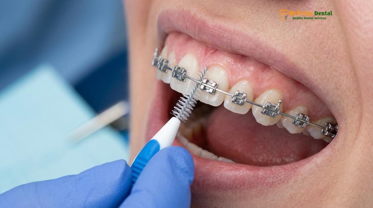 Visual illustration of dental kit for braces