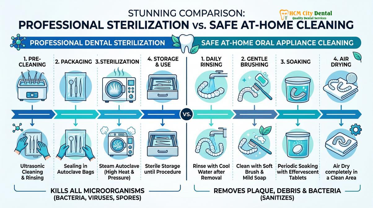 Summary diagram of dental tool cleaner
