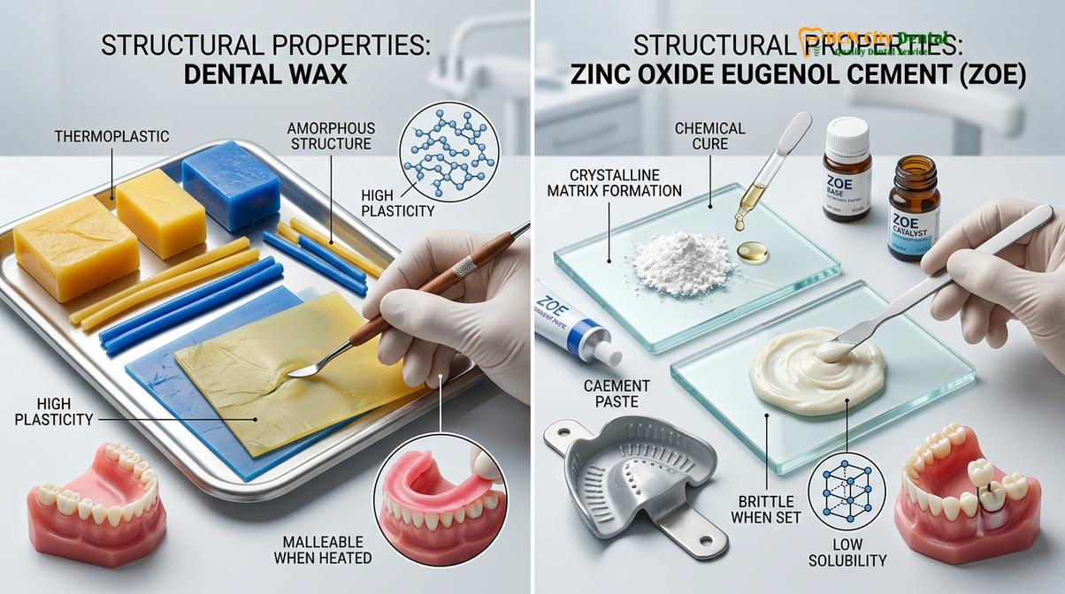 Visual description of dental wax for chipped tooth