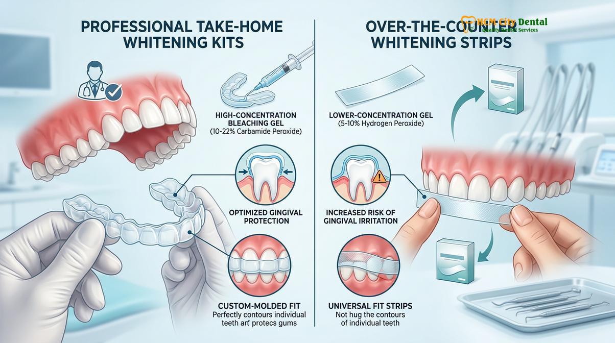 Clinical photography related to dentist take home teeth whitening