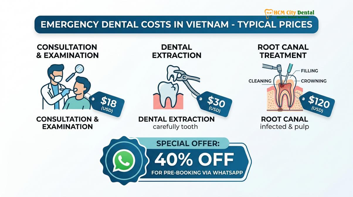 Summary chart of emergency dental cost vietnam