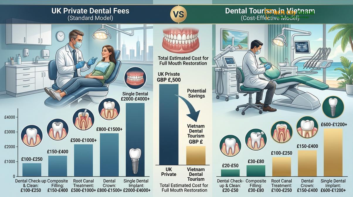 Clinical case study related to dental tourism vietnam from uk