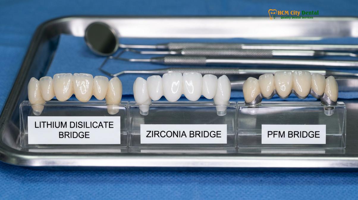 Visual description of full dental bridge