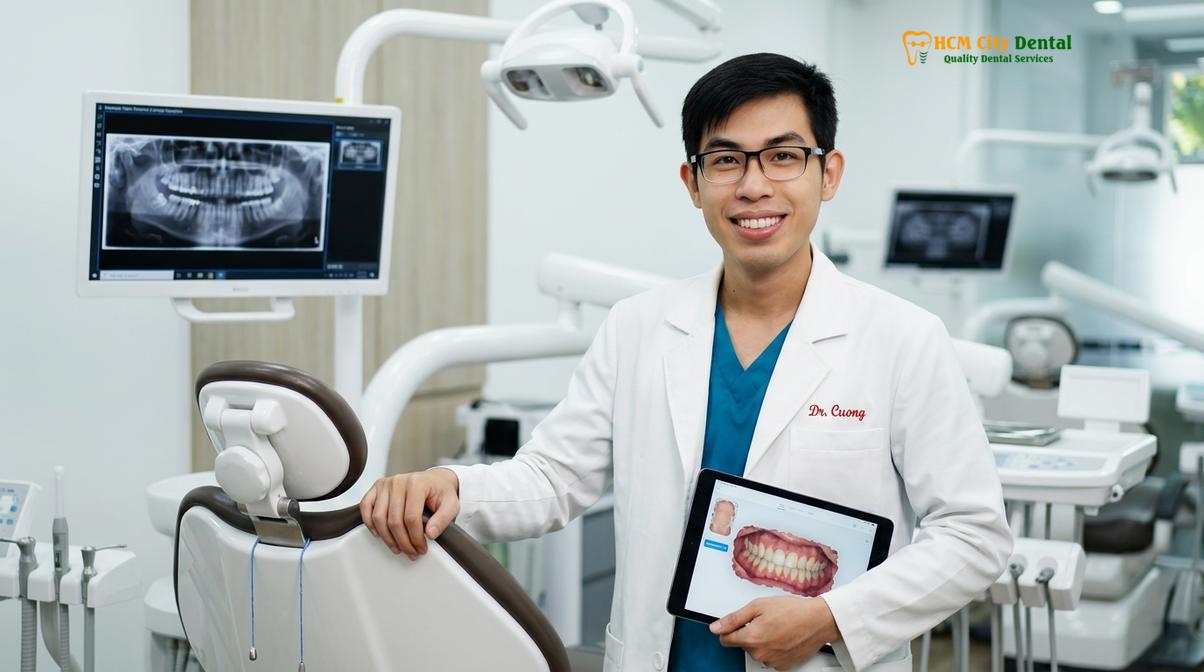 Dr. Nguyen Van Cuong consultation at HCMC Dental Clinic