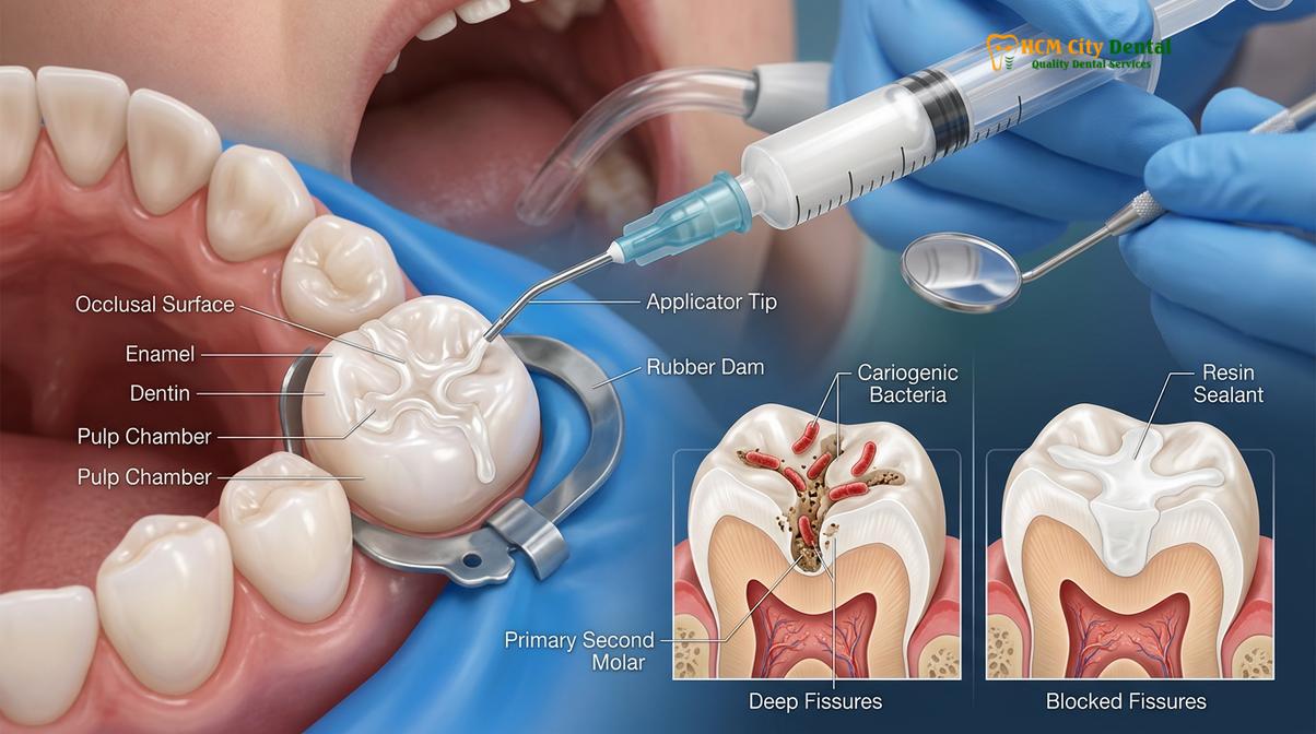 Clinical illustration of pediatric dentist saigon english speaking