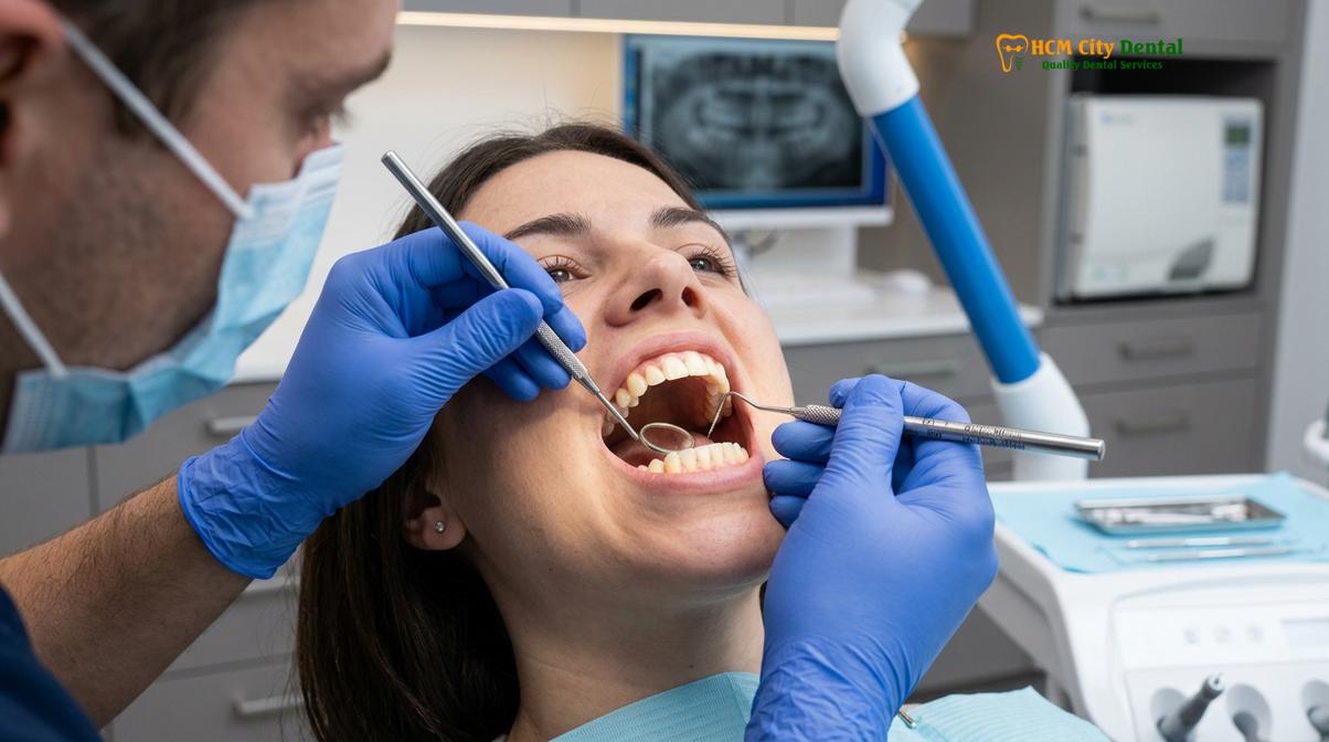 Visual illustration of porcelain denture teeth