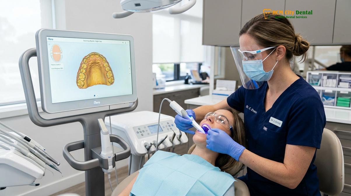 Visual illustration of self ligating ceramic braces