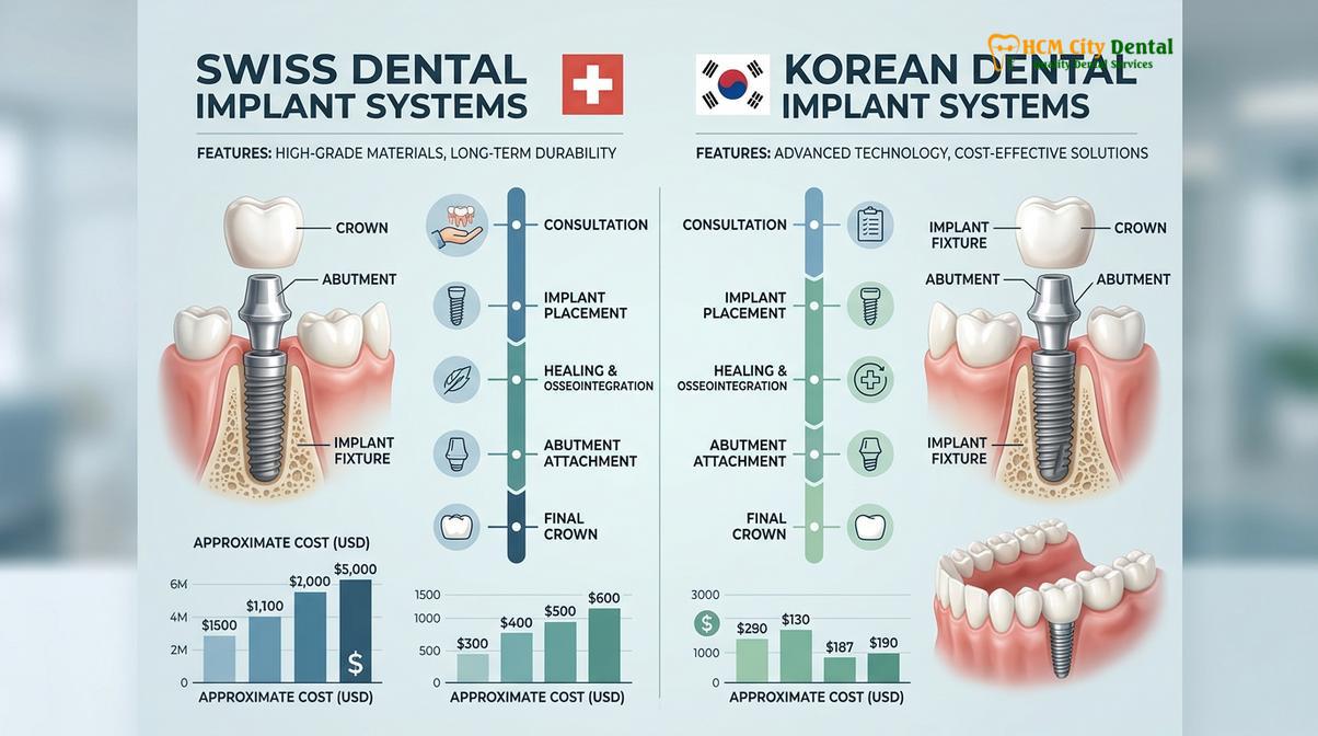 Illustration of straumann vs osstem implant