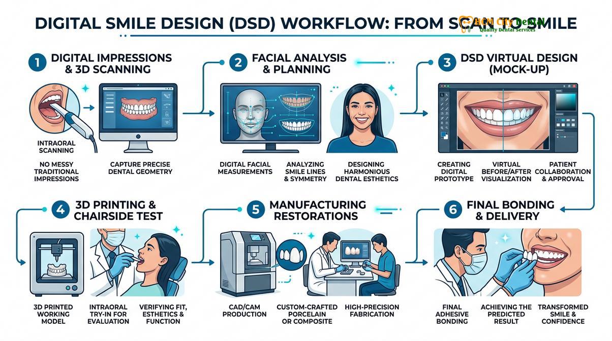 Summary flowchart of porcelain veneers cost saigon