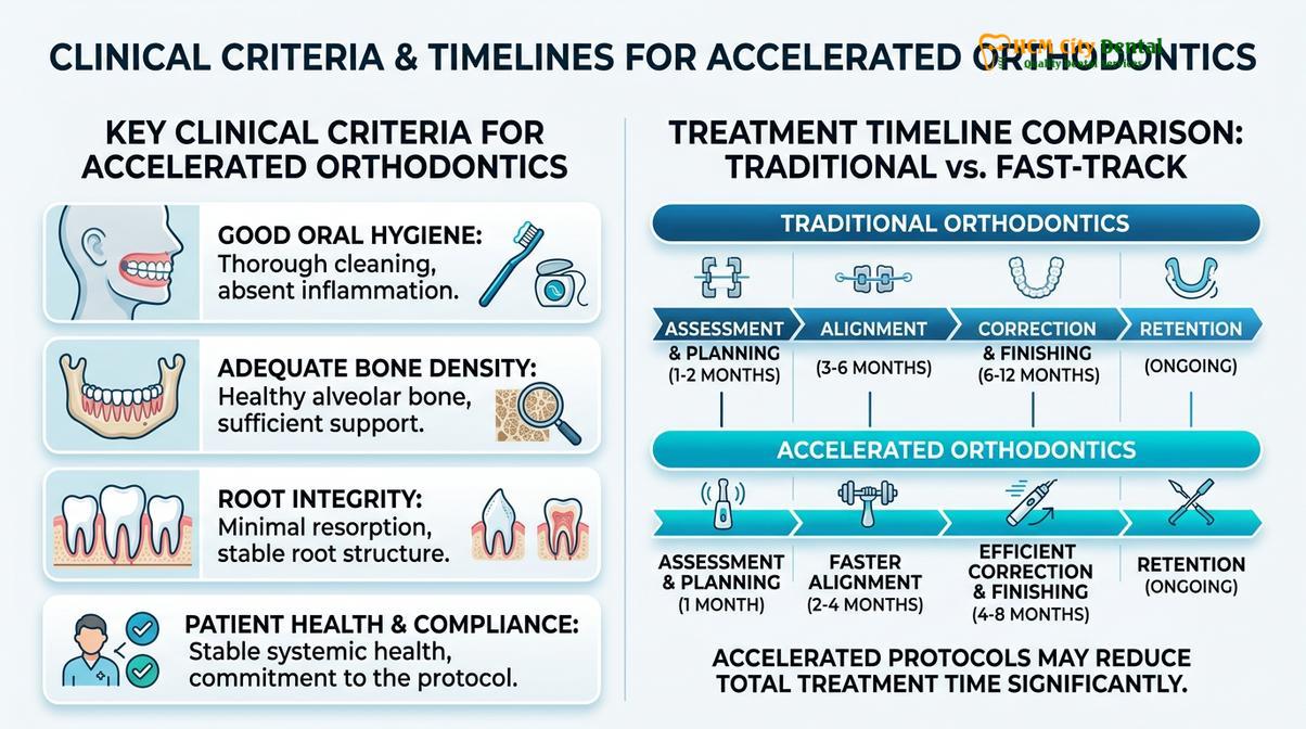 Treatment timeline comparison for adult orthodontic patients.
