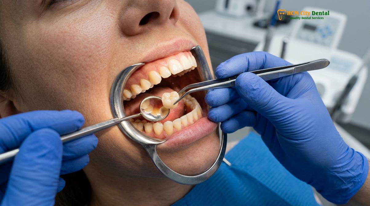Placement of a biocompatible, BPA-free ceramic restoration for optimal systemic health.