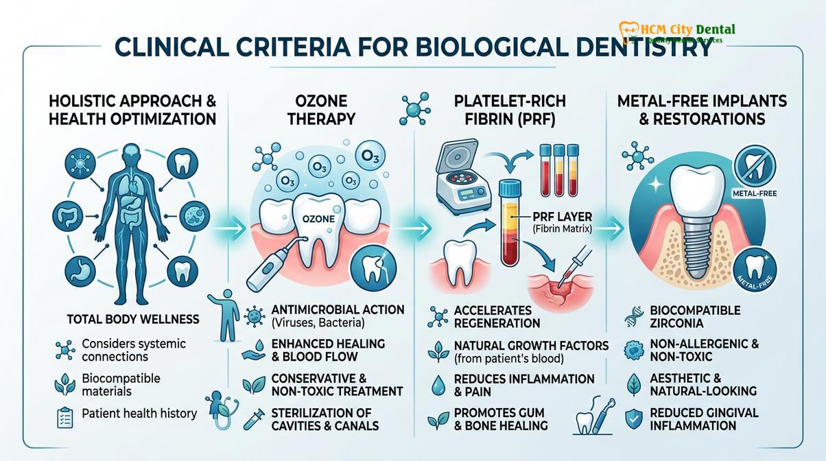 Core pillars of holistic and biological dentistry offered to international patients.