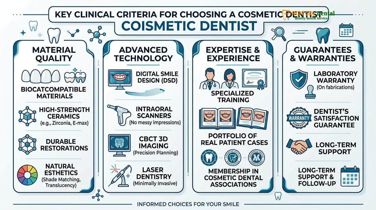 Key factors to consider when selecting a cosmetic dental specialist in Vietnam.