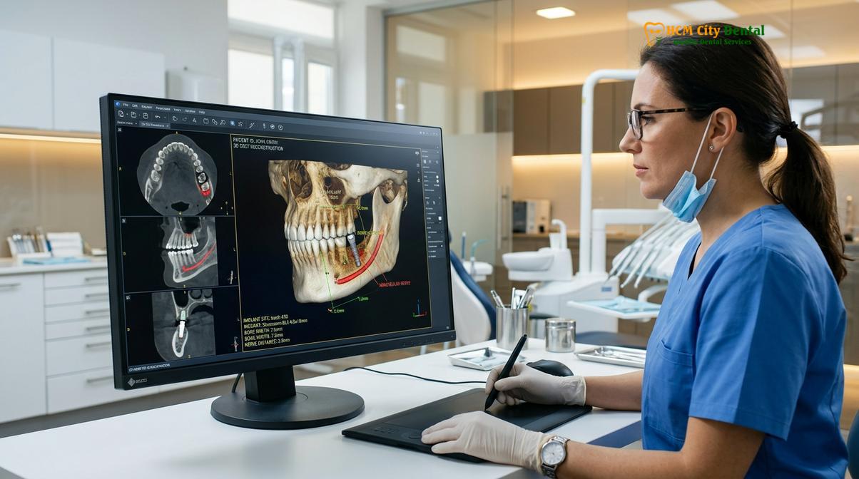 In-house 3D CBCT diagnostic planning is essential for predictable and safe dental implant surgery.