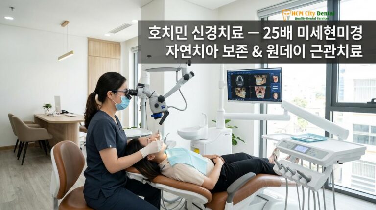 호치민 신경치료 — 25배 미세현미경 자연치아 보존 & 원데이 근관치료 — 닥터 끄엉 원장 | HCMC Dental