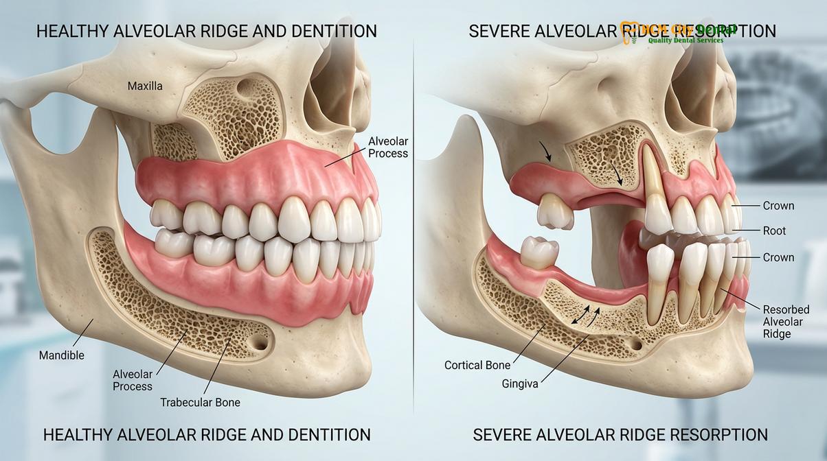 Understanding alveolar bone resorption is critical for planning successful implant rehabilitation.