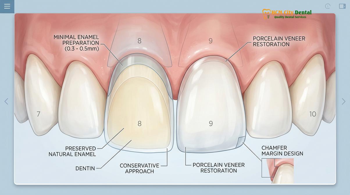 Minimal preparation protocols are designed to preserve maximum healthy enamel for optimal bonding.