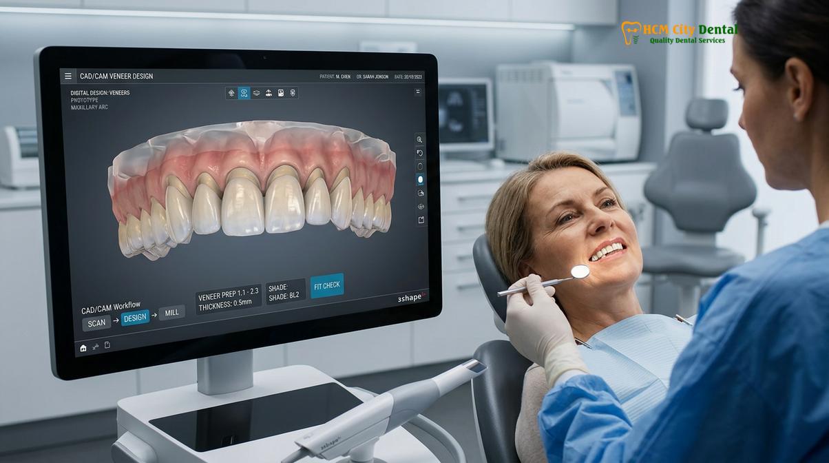 Digital CAD/CAM workflows allow for rapid, precise fabrication of dental restorations.