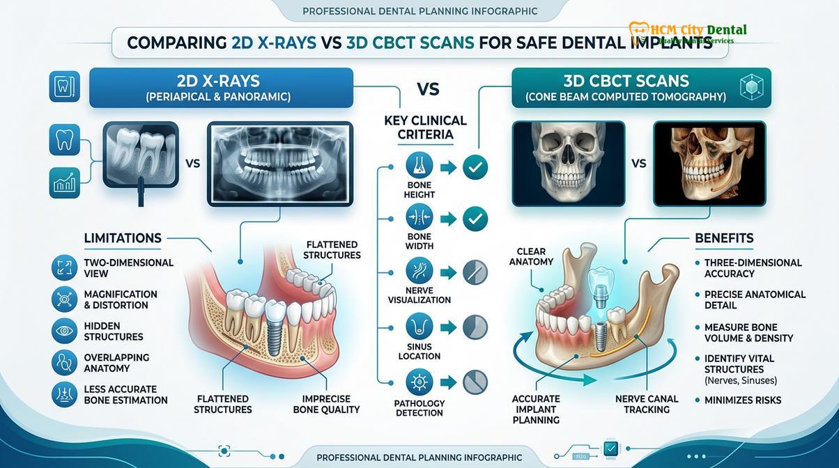 Three-dimensional imaging offers significant diagnostic advantages over traditional two-dimensional panoramic x-rays.