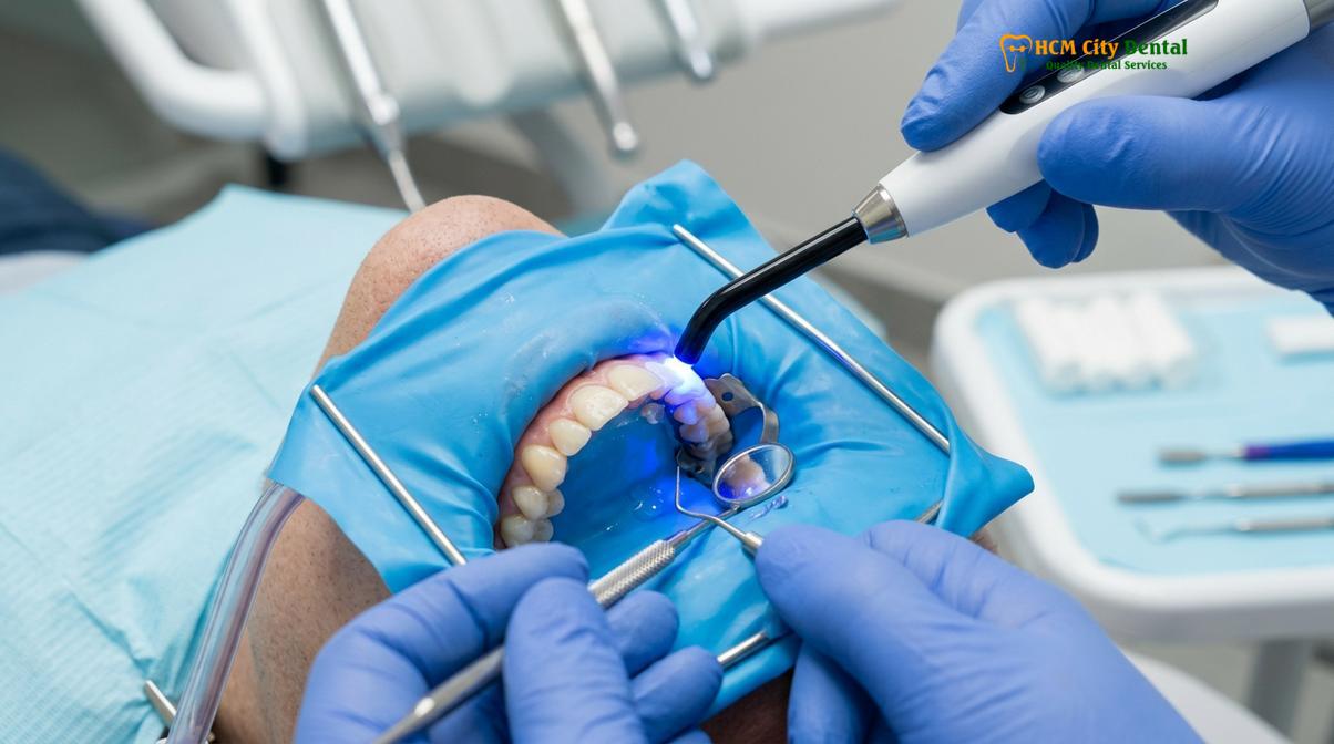 Strict isolation protocols using rubber dams help ensure optimal bond strength for composite restorations.