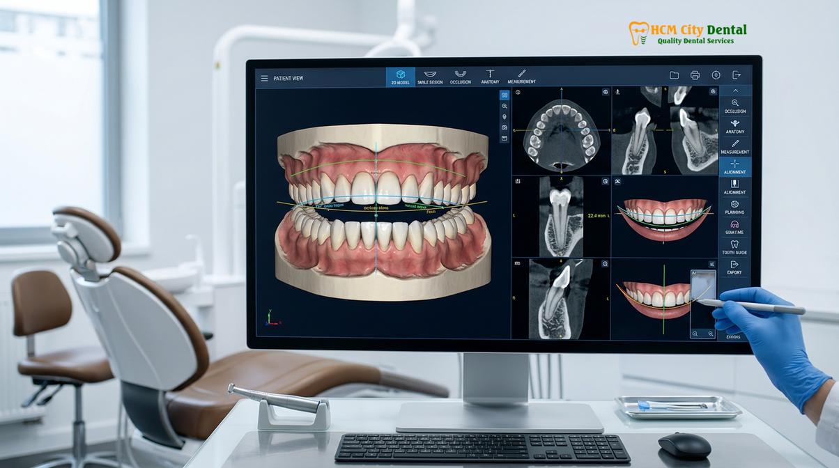 3D CBCT 및 구강 스캐너를 활용한 정밀 진단 시스템 화면