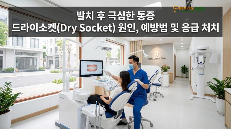 발치 후 극심한 통증 드라이소켓(Dry Socket) 원인, 예방법 및 응급 처치 — 닥터 끄엉 원장 | HCMC Dental
