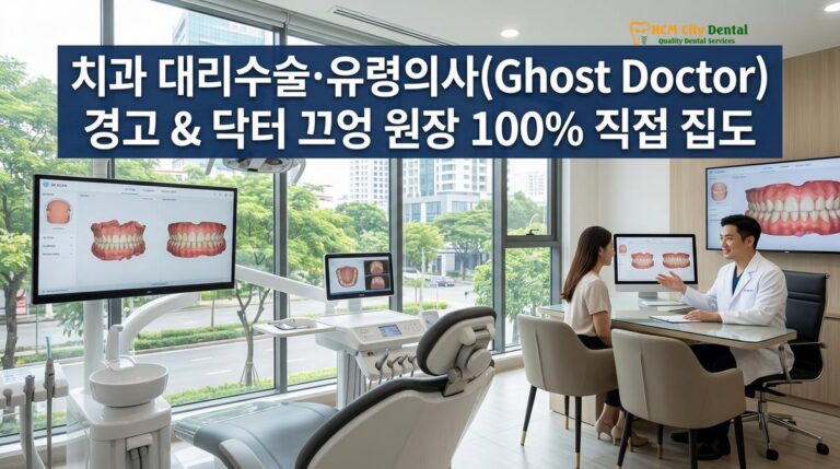 치과 대리수술·유령의사(Ghost Doctor) 경고 & 닥터 끄엉 원장 100% 직접 집도 — 닥터 끄엉 원장 | HCMC Dental