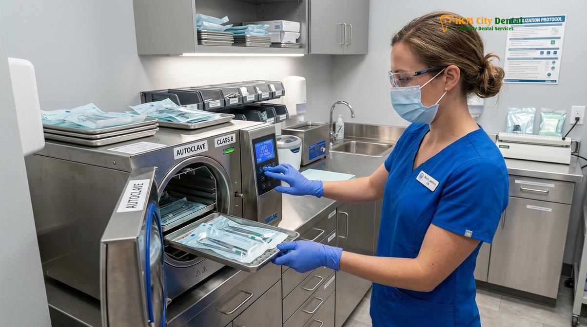 Strict infection control utilizing Class B autoclaves is a non-negotiable standard for patient safety.