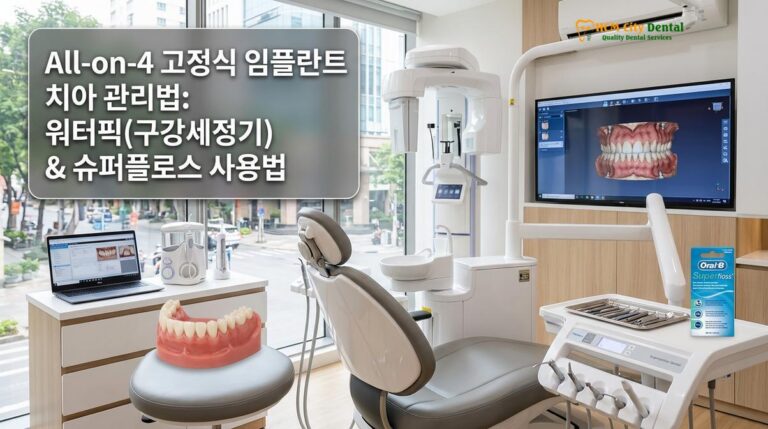 All-on-4 고정식 임플란트 치아 관리법: 워터픽(구강세정기) & 슈퍼플로스 사용법 — 닥터 끄엉 원장 | HCMC Dental