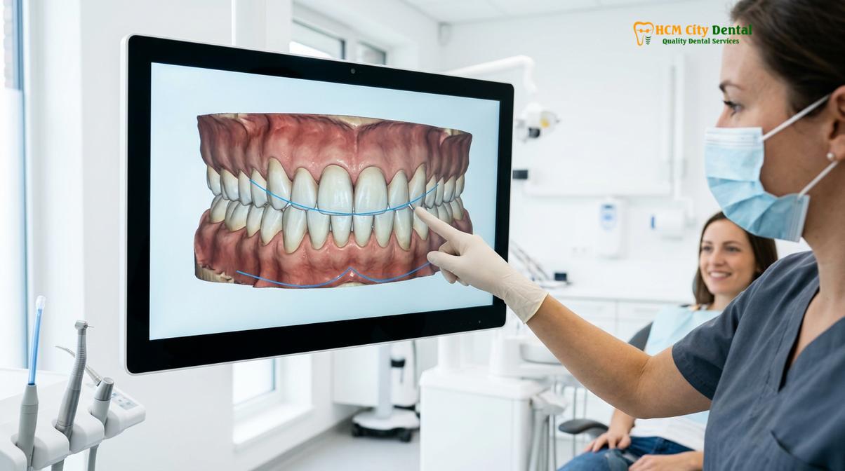3D CBCT 및 구강 스캐너를 활용한 정밀 진단 및 보철 디자인 화면