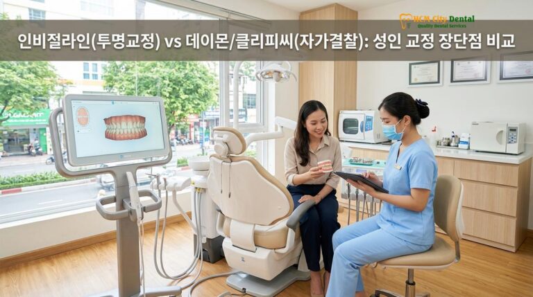 인비절라인(투명교정) vs 데이몬/클리피씨(자가결찰): 성인 교정 장단점 비교 — 닥터 끄엉 원장 | HCMC Dental