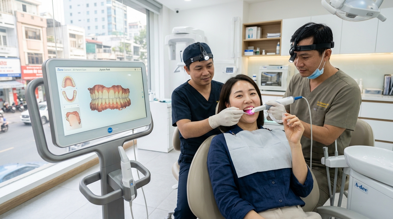 호치민 HCMC Dental 인비절라인 iTero 3D 구강 스캔 — 닥터 끄엉 원장