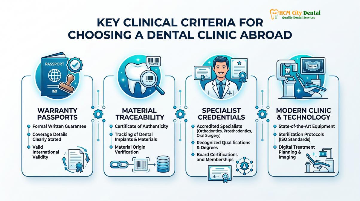 Essential criteria for evaluating international dental clinics and verifying authentic patient reviews.
