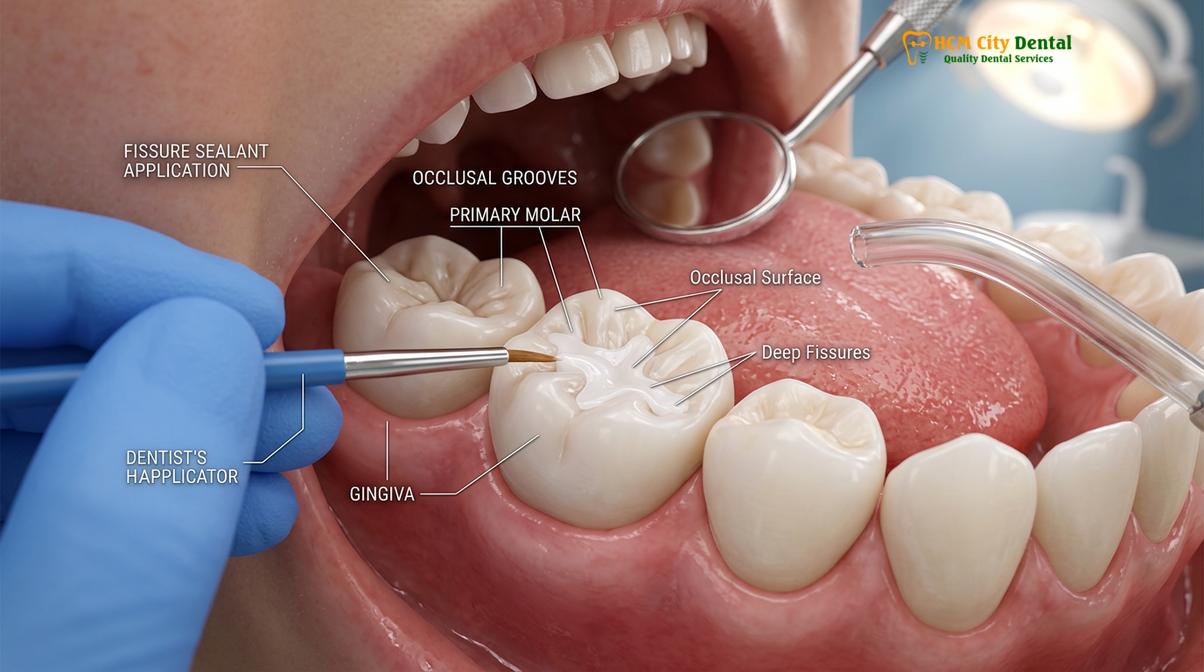 Dental fissure sealants provide a protective barrier against cavity-causing bacteria.