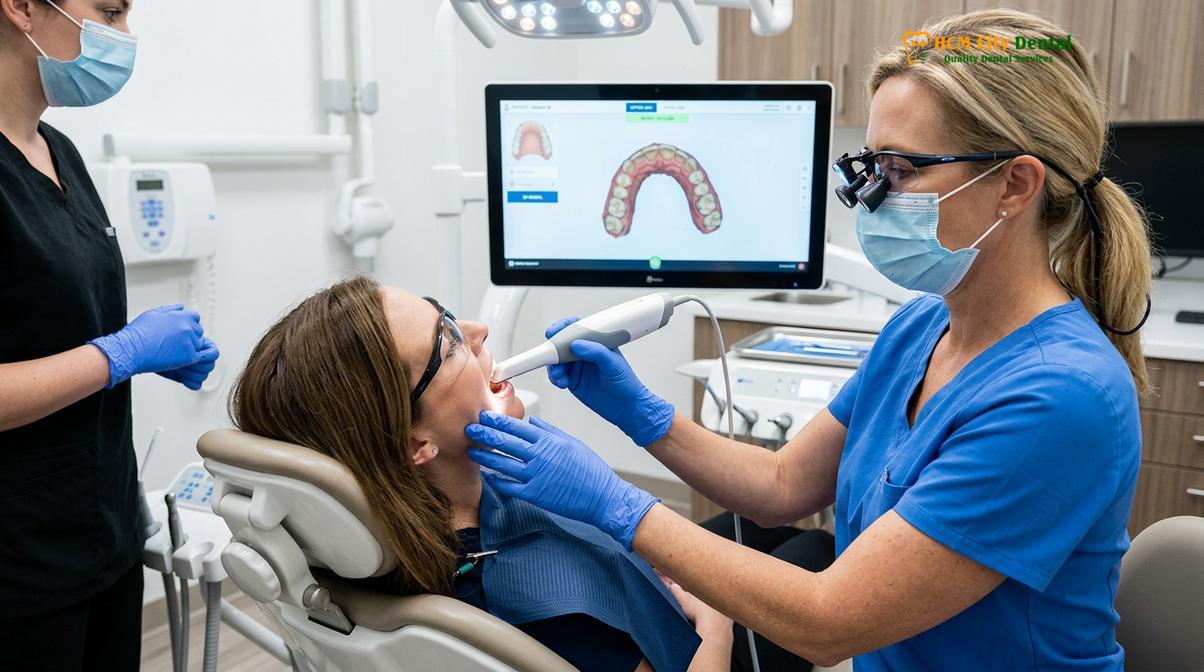 Digital intraoral scanning provides highly accurate impressions for custom restorations while improving patient comfort.