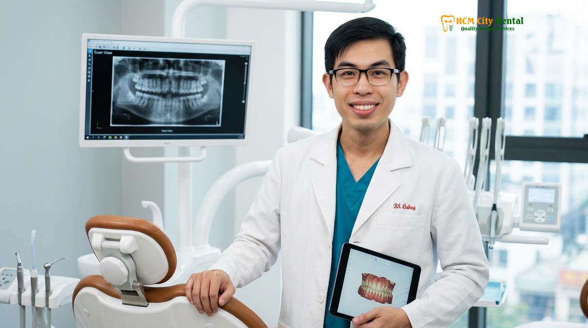 Dr. Nguyen Van Cuong DDS, Chief Clinical Director, providing expert aesthetic rehabilitation.