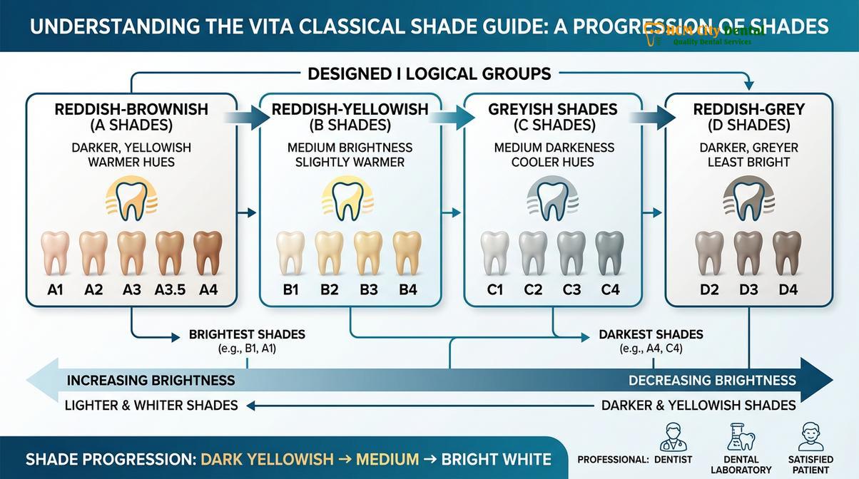 The VITA Classical Shade Guide used by dental professionals to measure whitening progress.