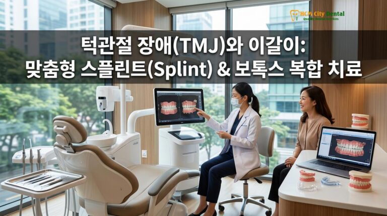 턱관절 장애(TMJ)와 이갈이: 맞춤형 스플린트(Splint) & 보톡스 복합 치료 — 닥터 끄엉 원장 | HCMC Dental