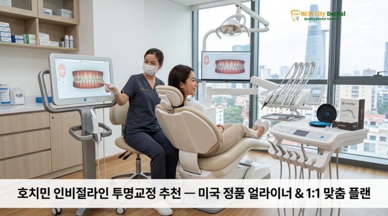 호치민 인비절라인 투명교정 추천 — 미국 정품 얼라이너 & 1:1 맞춤 플랜 — 닥터 끄엉 원장 | HCMC Dental