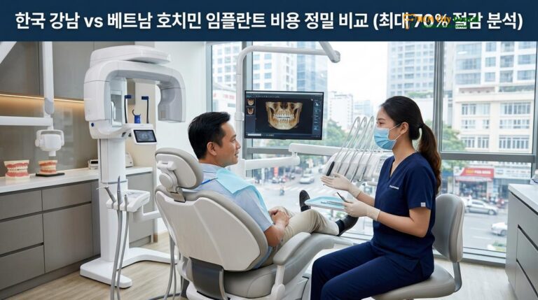 한국 강남 vs 베트남 호치민 임플란트 비용 정밀 비교 (최대 70% 절감 분석) — HCMC Dental