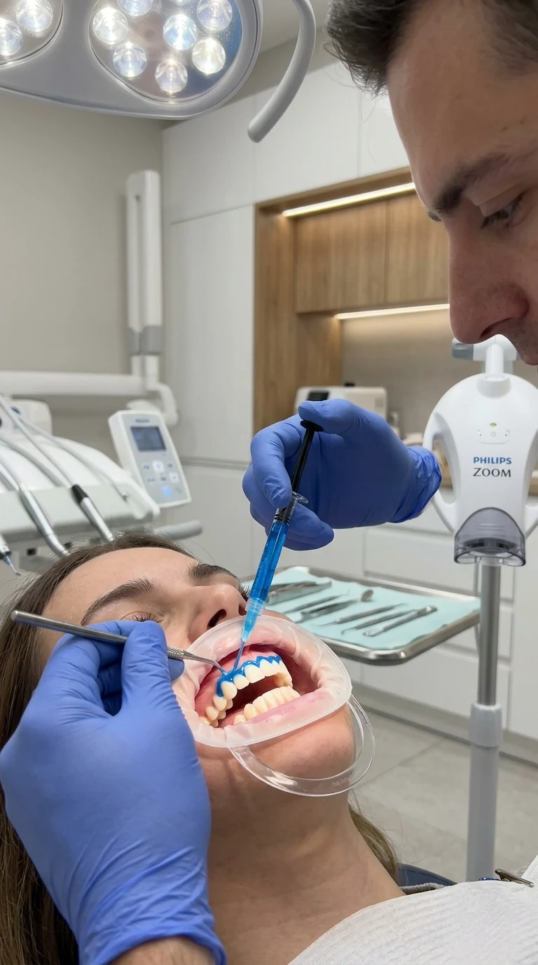 How We Prevent Sensitivity During Laser Whitening - Gum Barrier Isolation